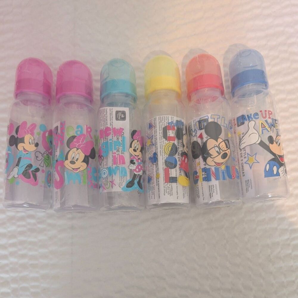 Disney Baby 9 oz Bottles Medium-Flow Silicone Nipple Pack of 6 - Picture 4 of 9